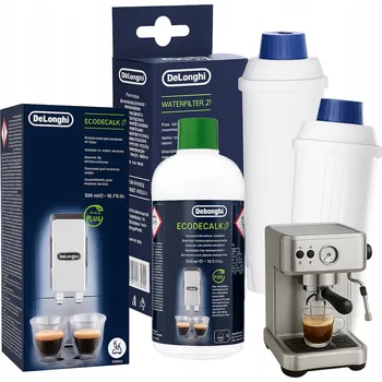 De Longhi sada pro De Longhi: Vodní filtry, odvápňovač a čistič vody 500 ml