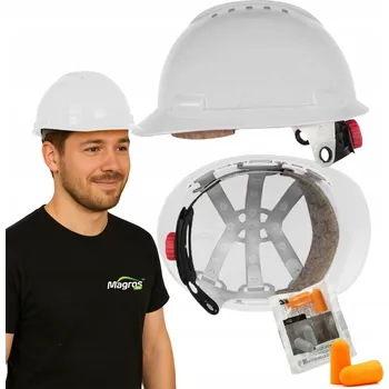 Pracovní přilba Pracovní helma Ochranná přilba Větraná Nastavitelná Lehká Bílá ARDON AS-5