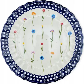 Mísa kulatý, vlnitá 24,5 cm Květiny kvítky 251 Bolesławiec