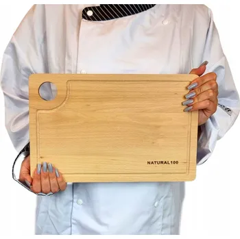 Kuchyňské prkénko Dřevěné prkénko na krájení BUK 34x22x1,8cm masivní