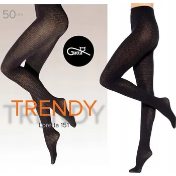 Dámské punčochy Vzorované Punčocháče Gatta Loretta vz.151 50 DEN černé Nero, velikost: [your size]