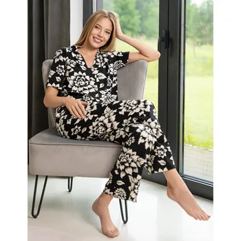 Pánská móda Pyžamo Moraj PDD5500-006 kr/r S-3XL pruhované černá S