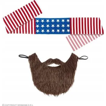 Řemínek na hodinky Sada pro motorkáře Easy Rider: páska na hlavu + vousy ve stylu rock