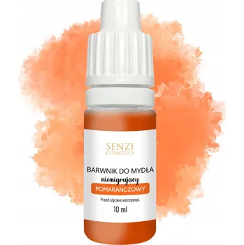 Mýdlo Senzi Cosmetics Tekuté barvivo do mýdla, nemigrující – POMERANČOVÁ 10 ml