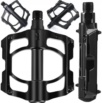 Pedál na kolo Platformové pedály Alogy 2x Hliníkové pedály MTB černé