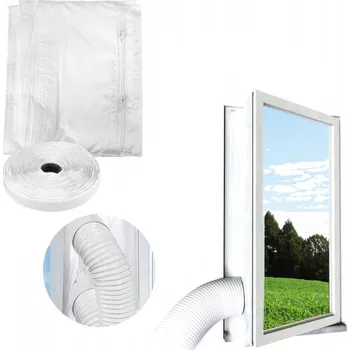 Obraz Těsnění okna pro mobilní klimatizaci, hadice odvlhčovače, klimatizátor 300 cm