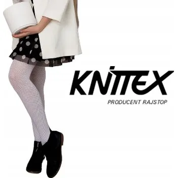 Dívčí oblečení Dětské punčocháče Knittex bílé z polyamidu, velikost 146