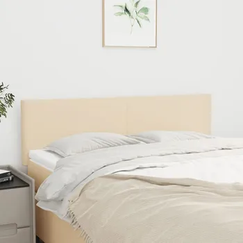 Čela postele 2 ks krémová 72 x 5 x 78/88 cm textil IM_345789