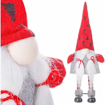 Vánoční dekorace Springos Skřítek GNOM s červenou čepicí 42 cm