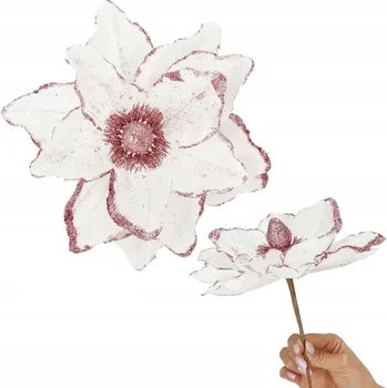 Vánoční dekorace CA1231 KVĚT MAGNOLIE 22 CM