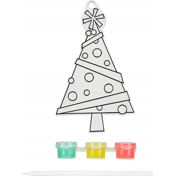 Vánoční dekorace Vitráž s barvami Mikuláš Vánoce