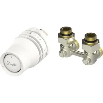 Danfoss REDIA set termostatická hlavice + radiátorové šroubení RLV-KB 1/2"x3/4" tvaru H, rohové