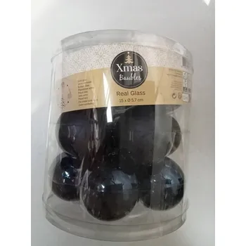 Vánoční dekorace Vánoční Vánoční Baňky 15 ks (tmavě modrá)