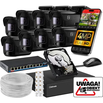 IP kamera Sada pro monitorování Zintronic 8xIKTP430LV2-B-IR9S18MPL-URUS