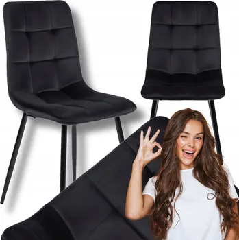 Židle Mebel Elite velur černá 1 ks