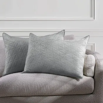 Povlak na dekorativní polštářek Sada 2ks povlaků na polštáře AmeliaHome Laila 50x70 cm stříbrná , velikost 45x45