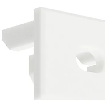 LED osvětlení Koncová záslepka PDS-4-PLUS pro LED profil KLUŚ bílá s otvorem