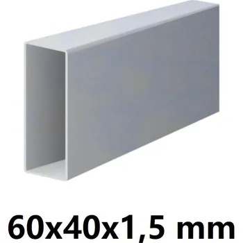 Příslušenství pro plot Pozinkovaný jeklový profil 60x40x1,5mm 3 m (JOKL-60x40x1.5-ZN-3)