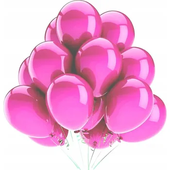 Balónek Metalické balónky RŮŽOVÉ 12 ks FUCHSIOVÁ VELKÉ 30 CM