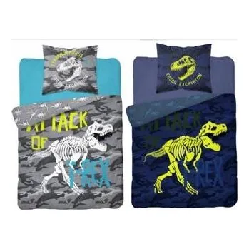 Povlečení POVLEČENÍ SVÍTÍCÍ 160x200 JURASSIC WORLD DINOZAURI T-REX DINOSAURUS