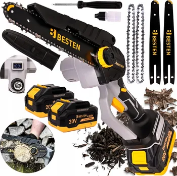 Motorová pila Akumulátorová řetězová pila Besten 20 cm s automatickým mazáním