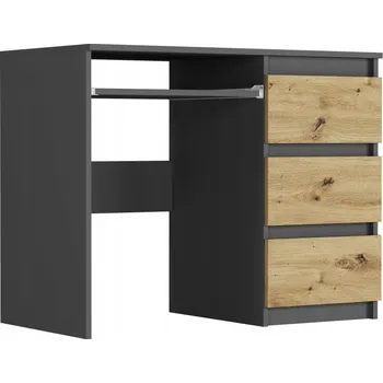 Psací stůl Obdélníkový psací stůl Framire 96 x 50 x 76 cm antracit, dub artisan