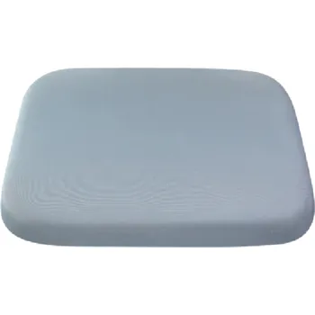 Potah sedadla Podsedák z paměťové pěny 40x40x4 cm s bavlněným povlakem Pohodlný polštář na židli i do auta Ergonomická opora zad a sedací komfort světle modrá