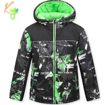 Chlapecká bunda Chlapecká zimní bunda KUGO FB3802, černá se zelenou