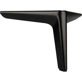 Nábytková noha SOLIDNÍ černá pro postel skříňku šikmá kovová LOFT 14 cm