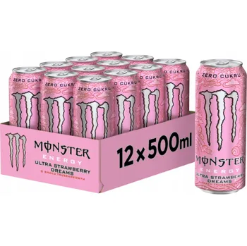 Energetický nápoj Energetický nápoj Monster Energy Ultra Strawberry Dreams 12x 500 ml