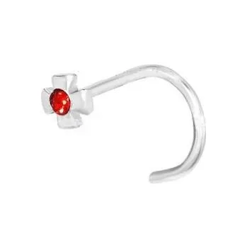 Piercing Piercing ocel do nosu 80 (Šperky chirurgická ocel červené)