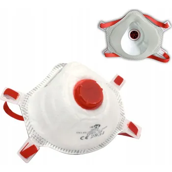 respirátor RESPIRÁTOR POLOMASKA OCHRANNÁ PROTIPRACHOVÁ FFP3 S VENTILKEM BOZP pracovní AK003