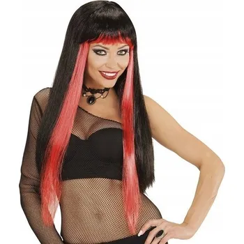 Karnevalová paruka Widmann paruka dlouhé vlasy černá