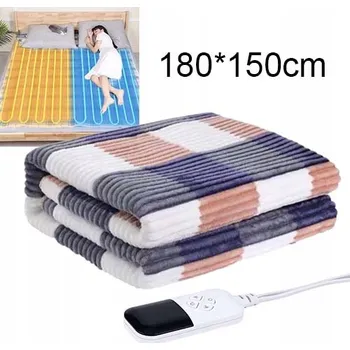 Elektrická deka 2 zóny vyhřívání 180x150cm LED ovladač pod prostěradlo