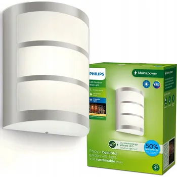 Venkovní osvětlení Zahradní nástěnné svítidlo Philips šedé s integrovaným LED zdrojem 3,8 W