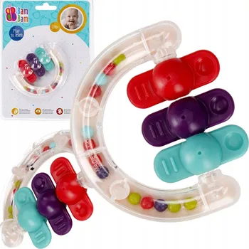 CHRRASTÍTKA pro DĚTI barevná BAM BAM senzorické hračky pro miminka 0m+