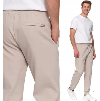 Pánské oblečení Moraj pánské tepláky OSM4800-003 béžové, velikost XL