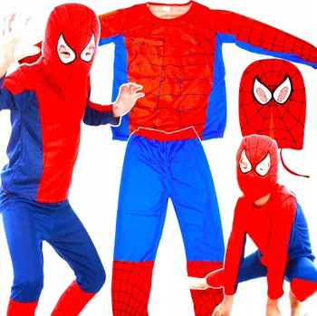 Karnevalový kostým KOSTÝM Spider-Man PRO CHLAPCE KOSTÝM Spiderman MASKA VELIKOST 122-128 L
