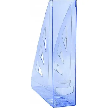 Stojan na časopisy transparentní modrý