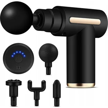 Masážní přístroj Masážní Přístroj na tělo Aptel DA297 akumulátorový černý 24 W, 4 hlavice, 6 rychlostí