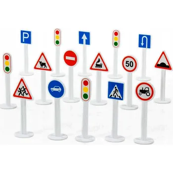 autíčko Sada dopravních značek Polesie 64196 16 el.