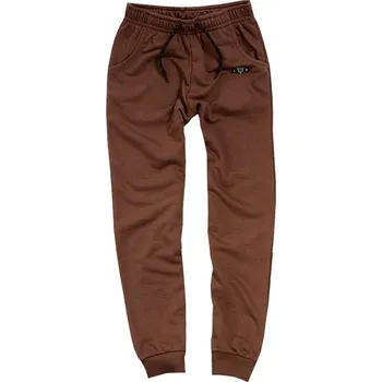 CHLAPECKÉ SPORTOVNÍ TEPLÁKY HNĚDÉ BAVLNA VEL. 140 J193S