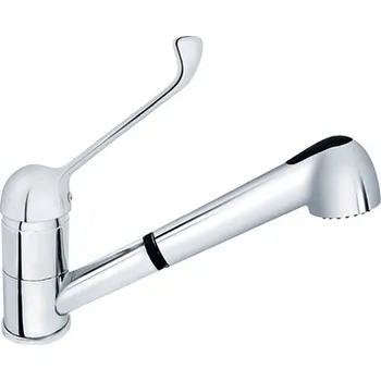 Vodovodní baterie Kuchyňská stojánková baterie Rosan KING MED stříbrná