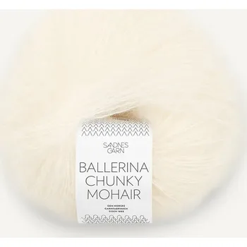 Příze Mohérová příze silná Ballerina Chunky 1012 ecru Sandnes Garn