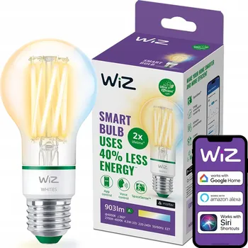 Žárovka WiZ LED filament žárovka E27 A60 4,3W 903lm 2700-4000K IP20, stmívatelná