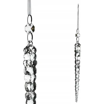 Vánoční dekorace SANTA LILA Ozdoba na stromeček Rampouch 20 cm