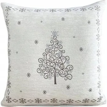 Povlak na dekorativní polštářek Povlak na polštář 40x40 cm zlatý vánoční stromeček