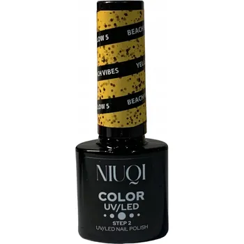 Lak na nehty HYBRIDNÍ LAK NA NEHTY NIUQI Beach Vibes žlutý 5