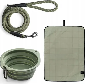 autokoberec VOLVO reflexní vodítko 180 cm, cestovní miska 800 ml, podložka – sada + dárek OE