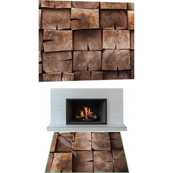 Obraz PODLOŽKA SKLO POD KAMNA, TVRZENÉ SKLO, ROZMĚR 52x50 cm s GRAFIKOU DŘEVA